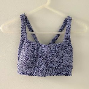 Purple Snakeskin Sports Bra